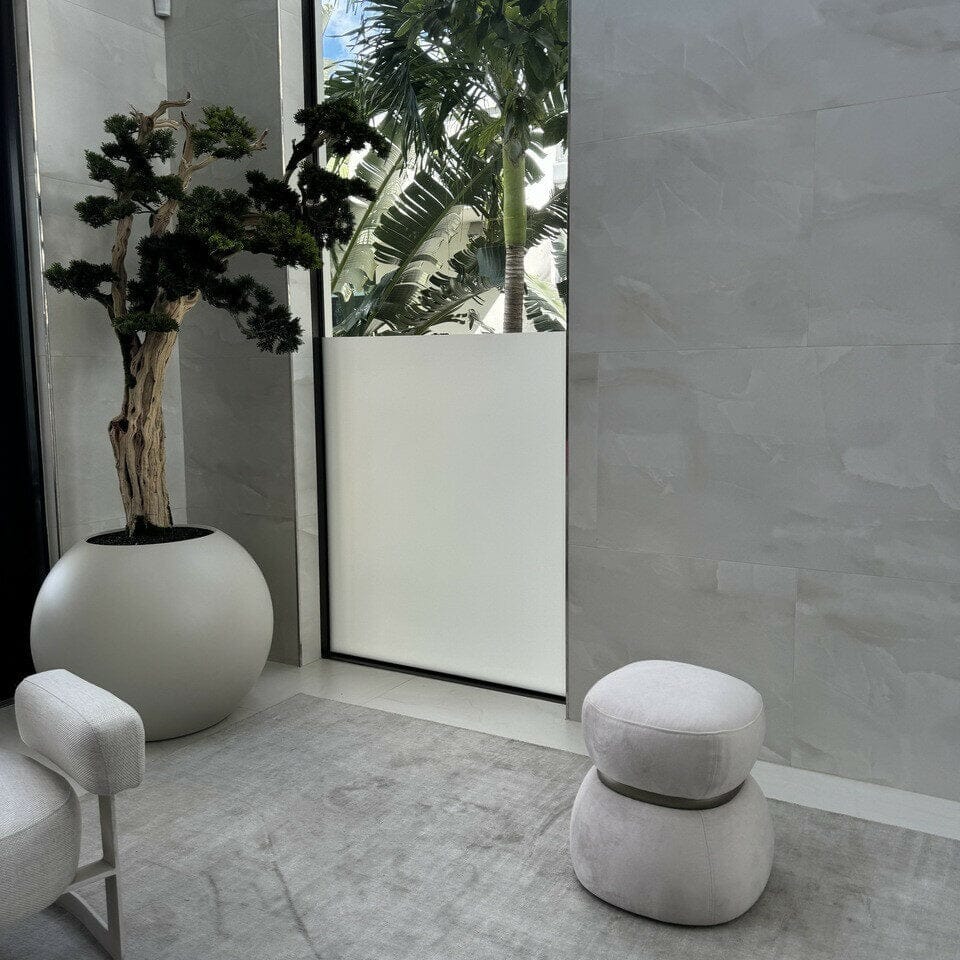 Bonsai Tree in Globe-Shaped Planter – 180 cm, Satin Beige