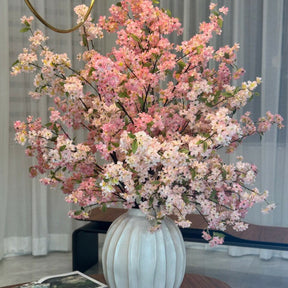 Astoria Vase with Pink Cherry Blossom