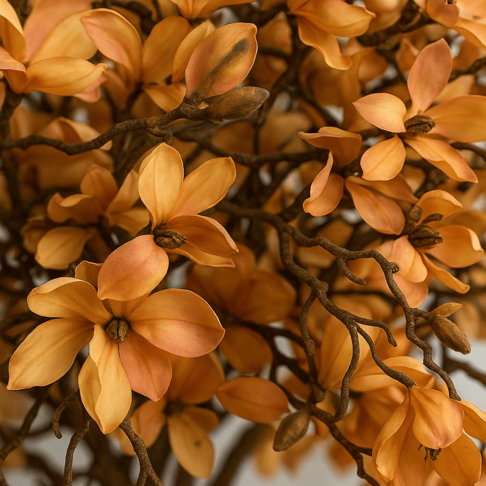 Beige Magnolia Tree in Pot St. Tr. Bright White Release