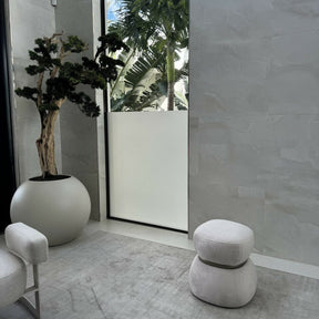 Bonsai Tree in Globe-Shaped Planter – 180 cm, Satin Beige